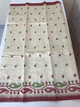 Blended tussar saree with cross embriodery - MSH1456