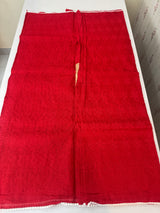 Phulkari Net Kota saree - MS8889 Red (design 2)