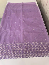Glassy tissue organza saree with embroidery FKSF133- Lavender