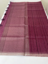 Semi silk saree in check pattern MSR699