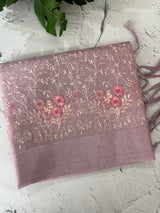 Tissue silk saree with embroidery MSH240