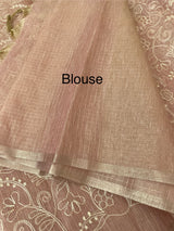 Tissue Silk embriodery saree MS49888