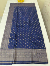Semi Banarasi Georgette saree MKGS612 DarkBlue