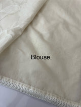 Mul chanderi applique work saree MS5541- Offwhite