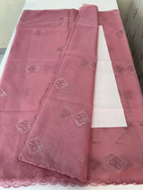 Organza saree with embroidery - MSH375(2) Pink