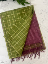 Semi Organza saree with checks - MSD634 (6)