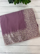 Designer georgette sarees with blouse MGS5321- DuskyWine