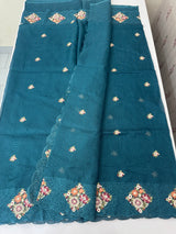 Silky kota saree with embriodery MS9087