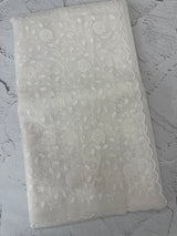Organza saree with appliqué work - MSH192(6) White