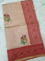 Semi silk saree with embroidery MSS456