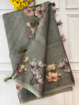 Tissue Silk Saree with digital prints SSKW94