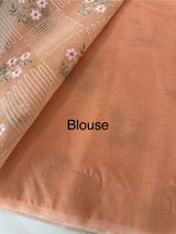 Netkota embriodery saree MS1496 Peach