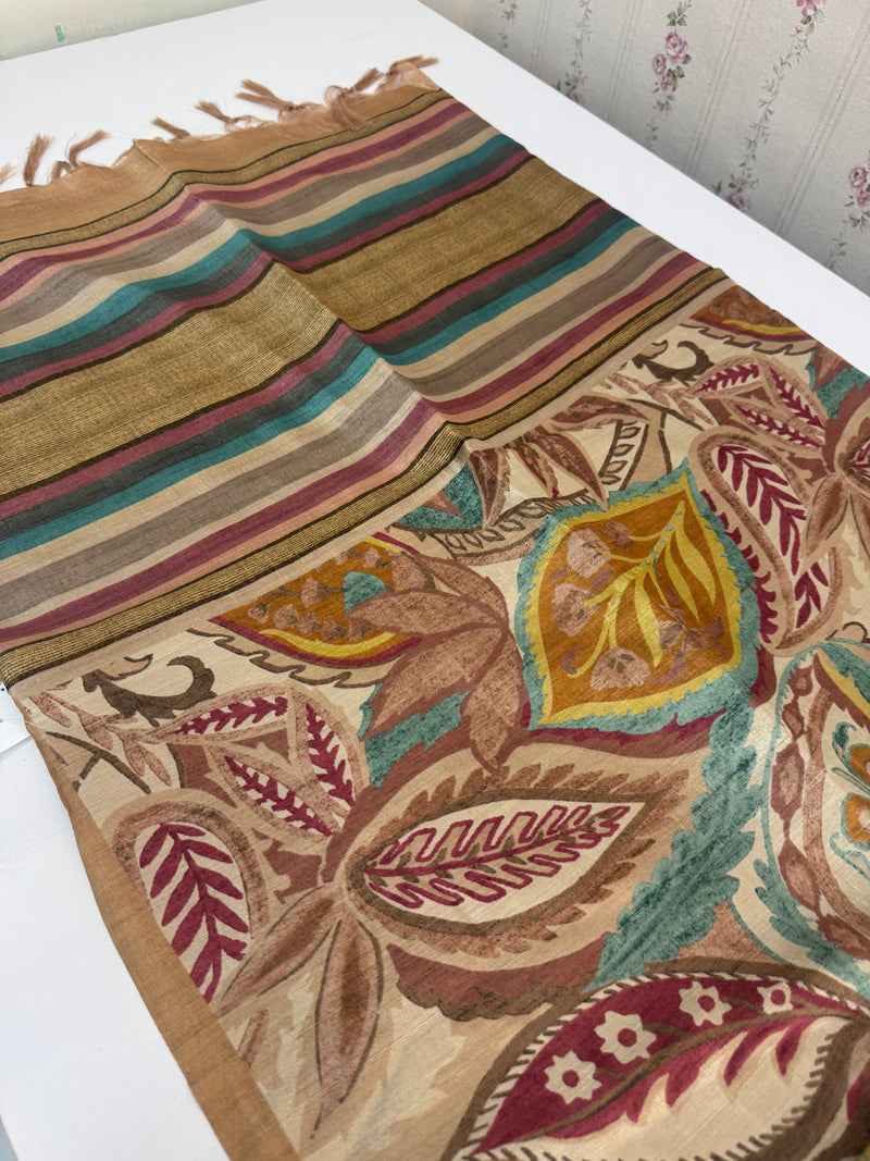 Printed soft crepe silk sarees MS5432