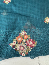 Silky kota saree with embriodery MS9087