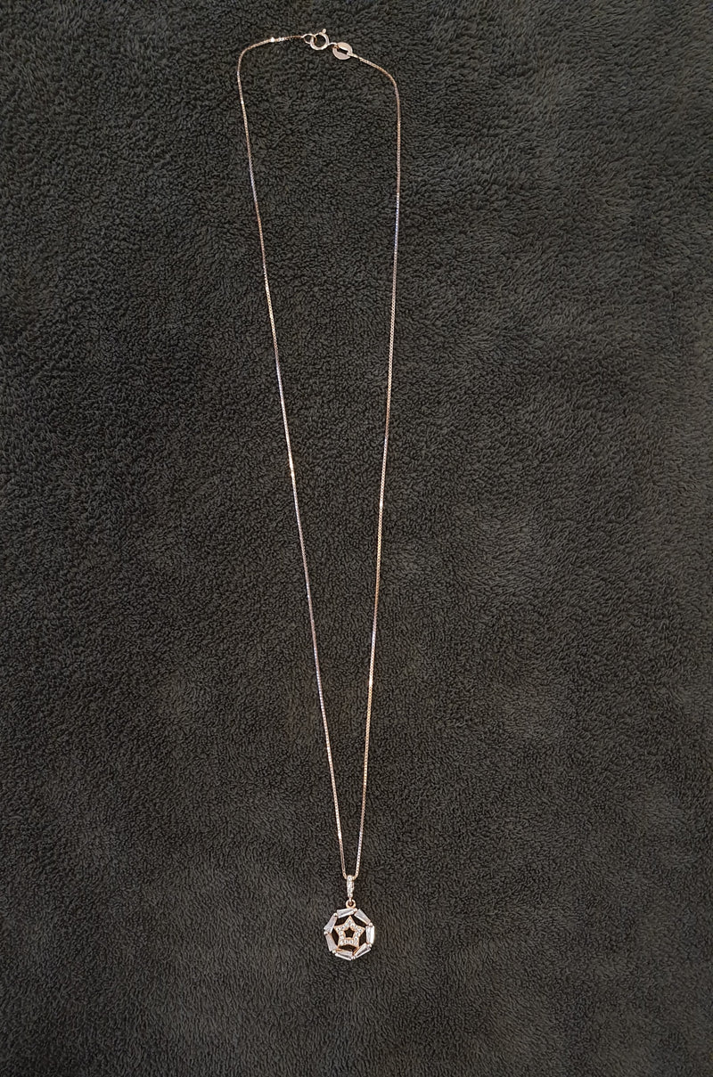 Elara 92.5 rosegold Necklace EL242