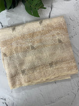 Premium Crush Organza saree with thread work- MCW863 Ivory