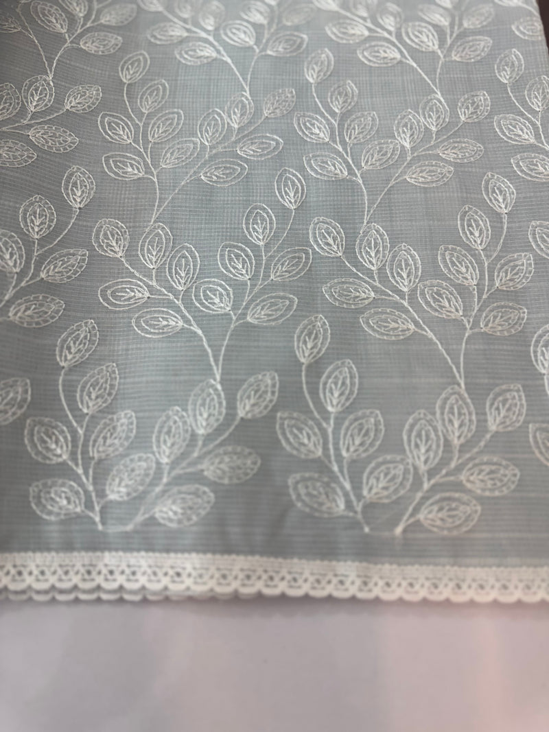 Kota cotton silk embriodery saree MS1455- PastelGrey