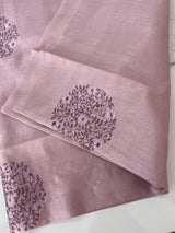 Butter silk saree with embroidery MTS569