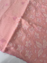 Mul chanderi applique work saree MSH444 - PeachPink
