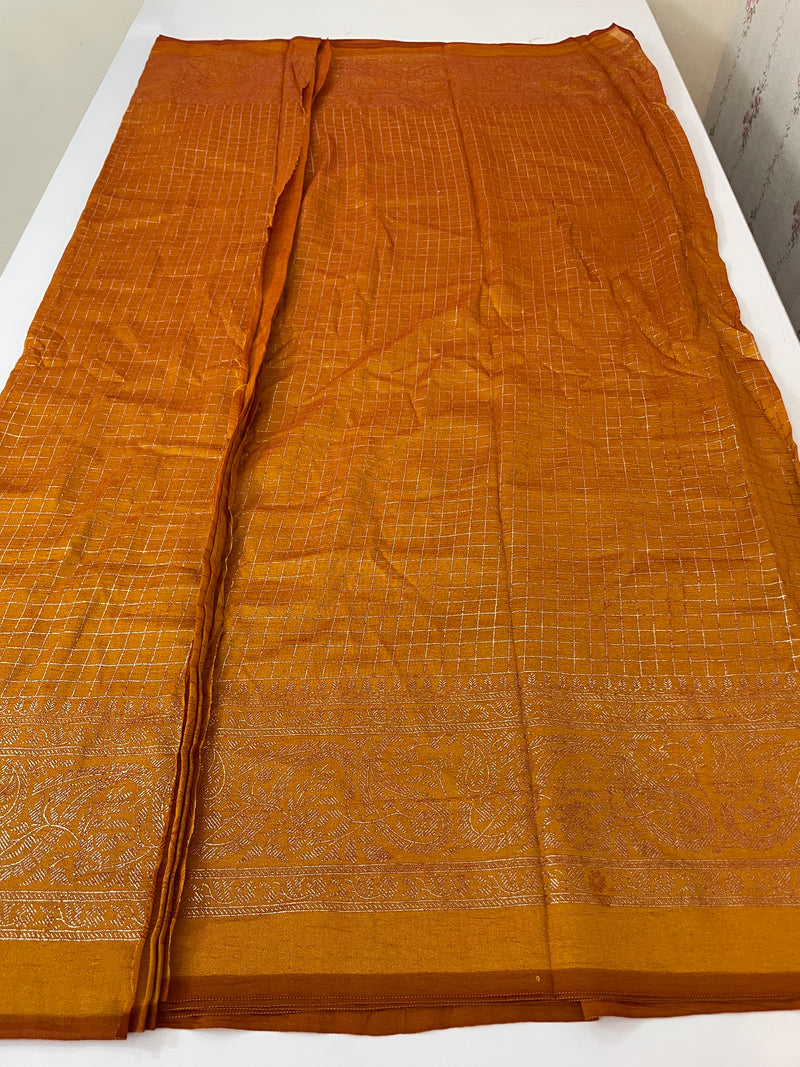 Chiffon saree with foil prints - MS7611