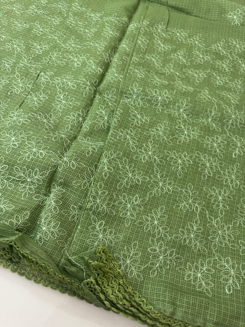Soft kota checks saree with embroidery SDJCS21