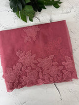 Soft organza saree with applique work - MCW225 Pink