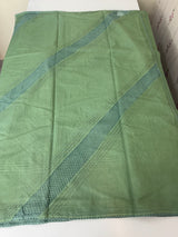Supernetsaree with crochet work and lace border MCJ5433 - DuskyGreen (Design - Diagonal Crochet)