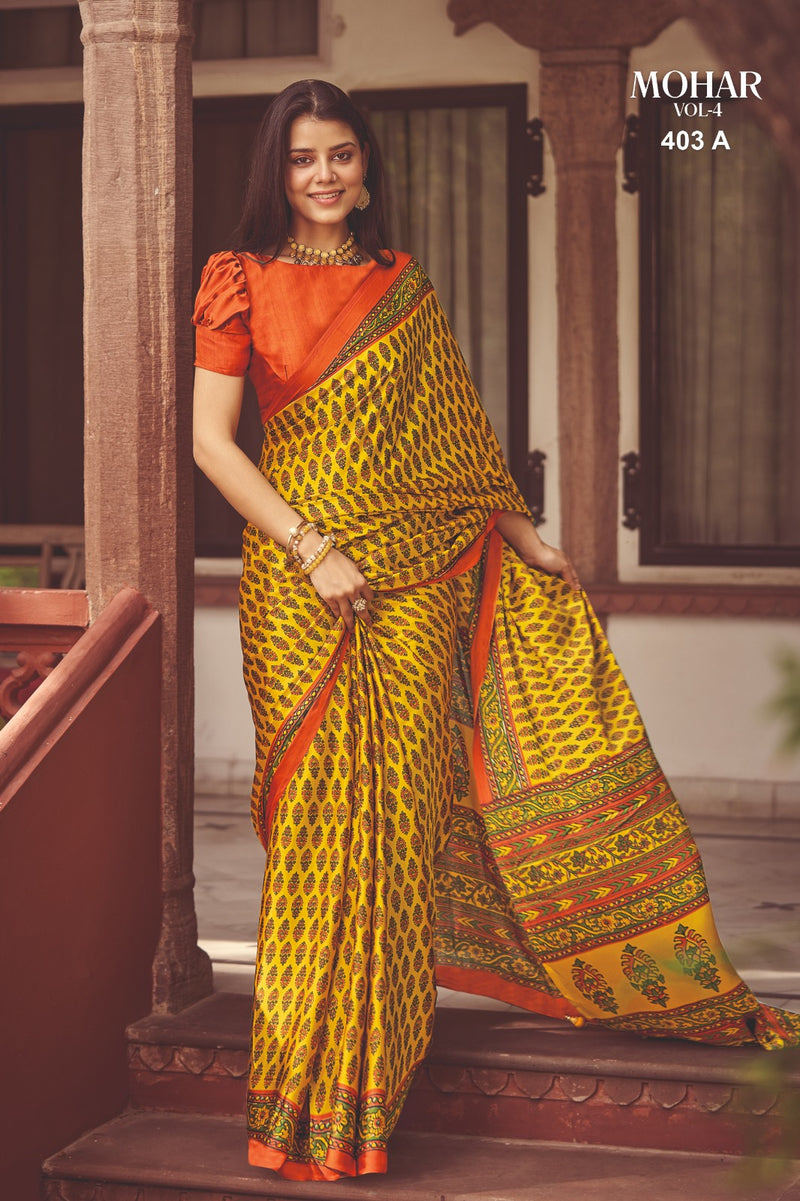 Satin Semi Modal silk saree MAMS606