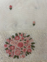 Moonga checks saree with embroidery MSH2898
