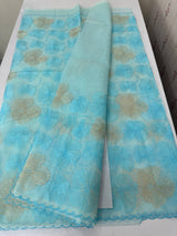 Viscose organza saree with thread work - MSH925 Blue