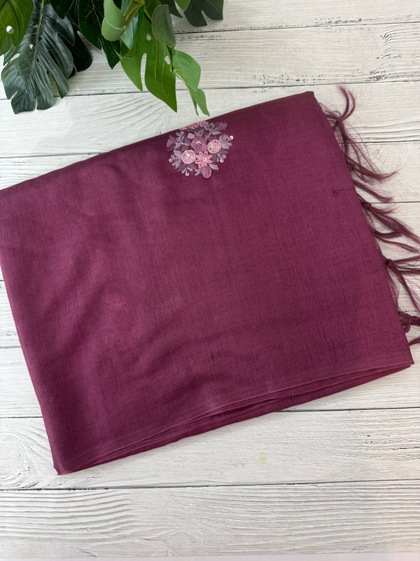Semi tussar saree with Handwork MS44500