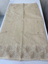 Blended matka Tussar silk saree with cutwork MS4856