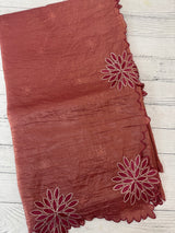 Crush Organza saree MSK5463- Deep Mauve