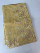 Viscose Organza saree with applique work-MSH103 CreamyYellow