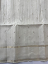 Soft silk saree with zari weaving  MSG6162 PearlCream