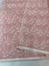 Kota cotton silk embriodery saree MS1455- Pastel PeachPink