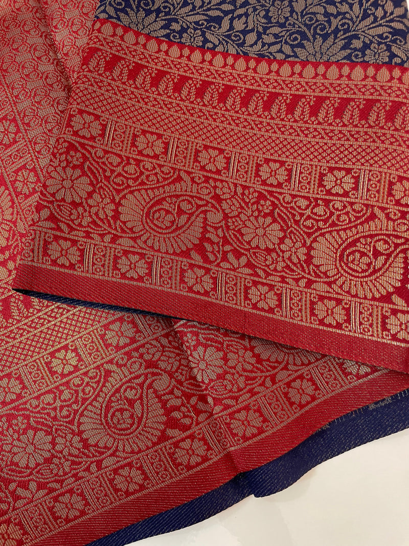 Brocade semi silk saree MS67443