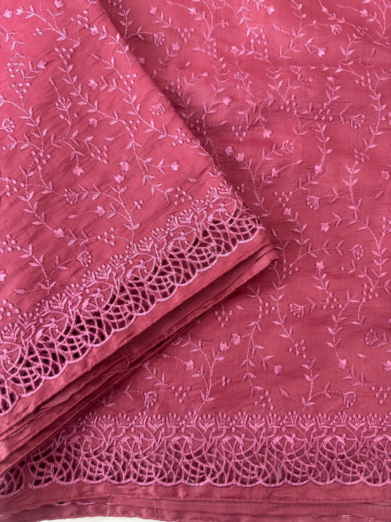 Cutwork Blended tussar saree with thread work MTS9078