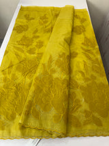 Semi organza saree with appliqué work - MSH906