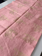 Tussar finish soft silk saree with thread embroidery MTS568 PeachPink