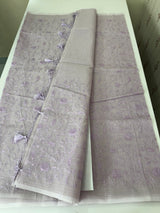 Moonga checks saree with embroidery MSH219 DustyLavender