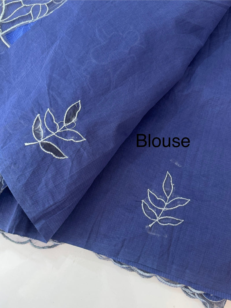 NetKota Applique work saree  MSH110- Blue