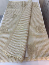 Semi chanderi tissue saree with applique work-  MSH9556(3)