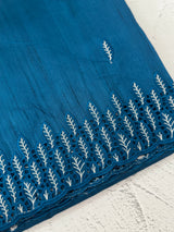 Blended tussar saree with cutwork border- MSHK691