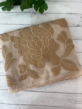 Semi organza saree with appliqué work - MSH906 CloudGrey