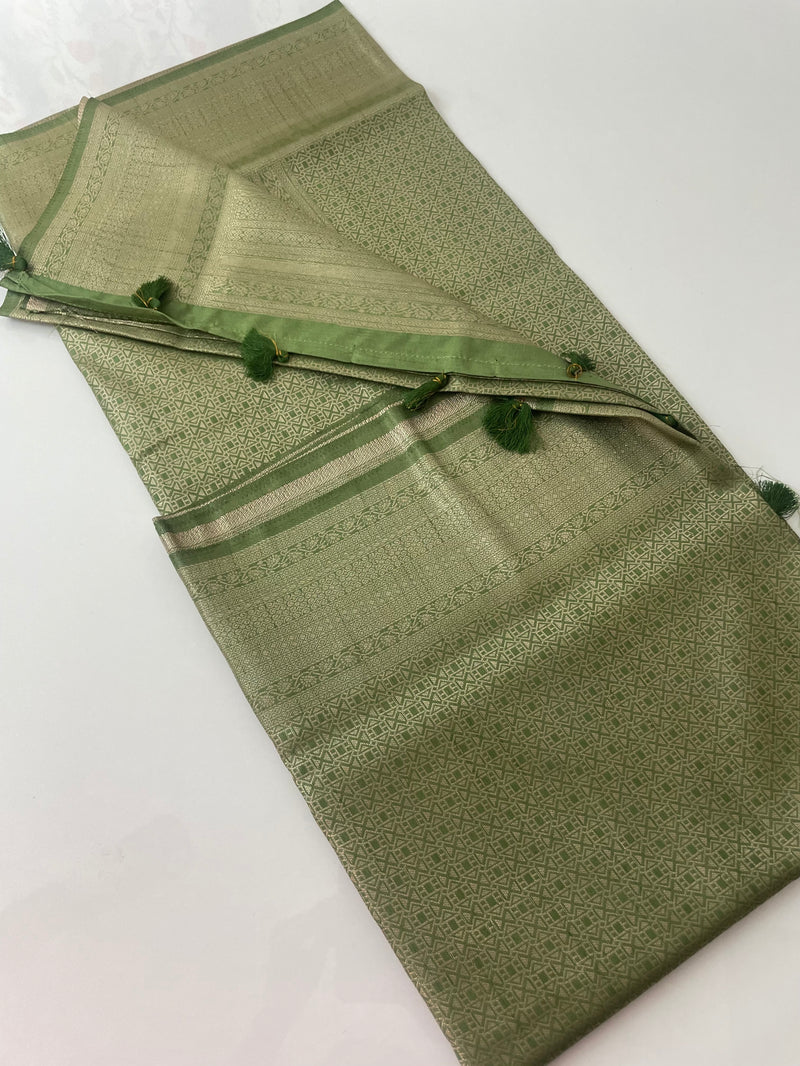 Banarasi soft silk MKSS106 - MossGreen