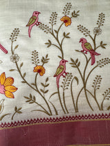 Blended tussar silk saree with embroidery- MSH490