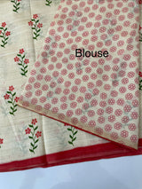 Printed Art silk saree with blouse MAS6966
