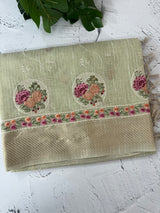 Tissue silk saree MS8190 - DuskyGreen