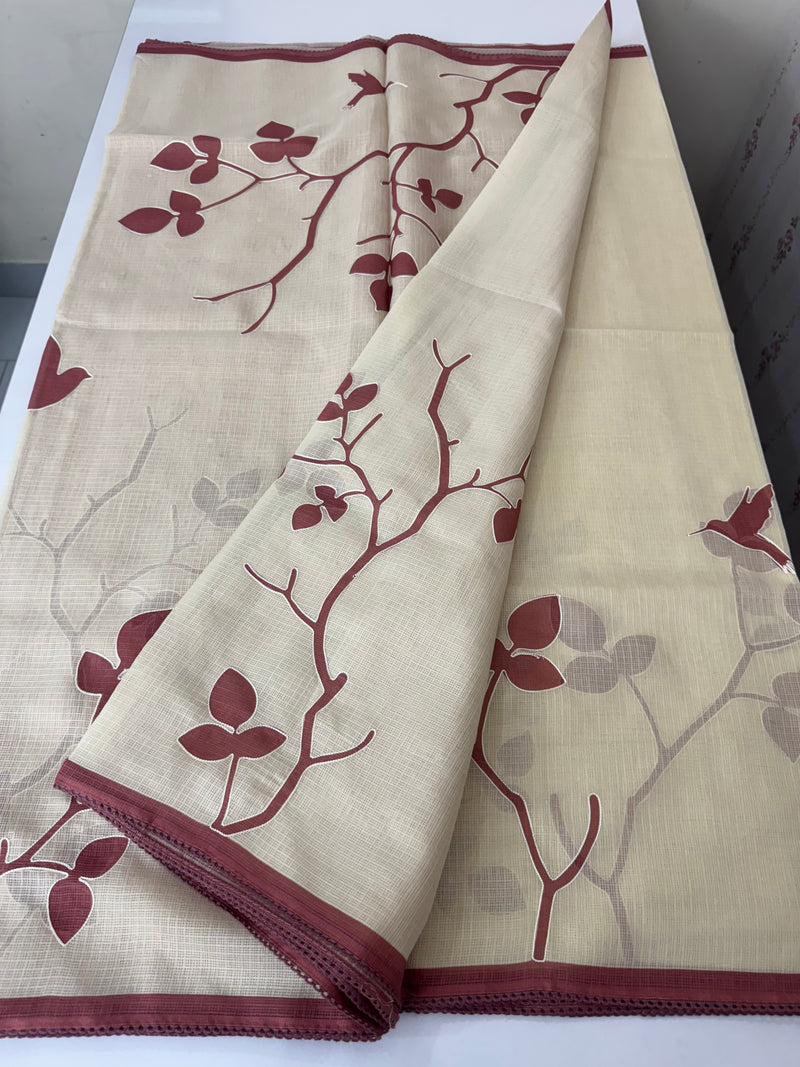 Pure soft kota silk saree with digital prints  MS19065